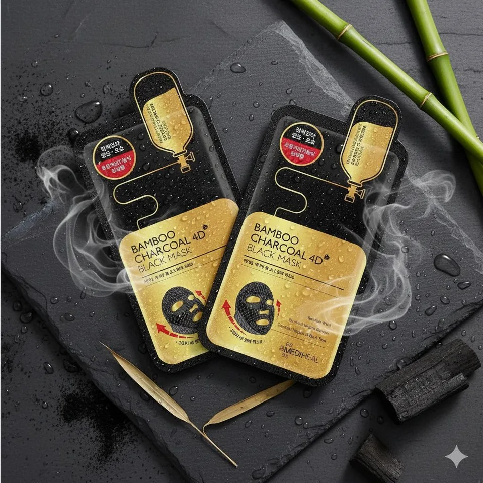 Masque Charbon Bambou 4D Noir