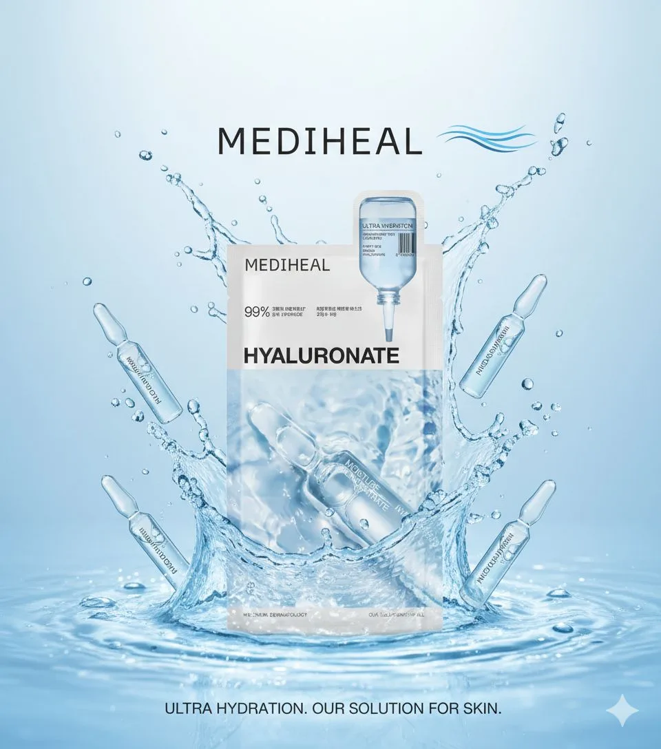 Mediheal — Masque Tissu Hyaluronate Ultra Hydratation · 1 masque