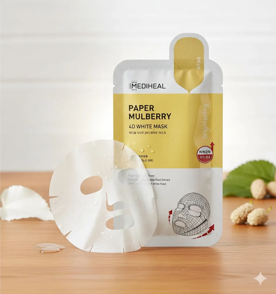 Mediheal — Masque Mûrier 4D Blanc · 1 masque