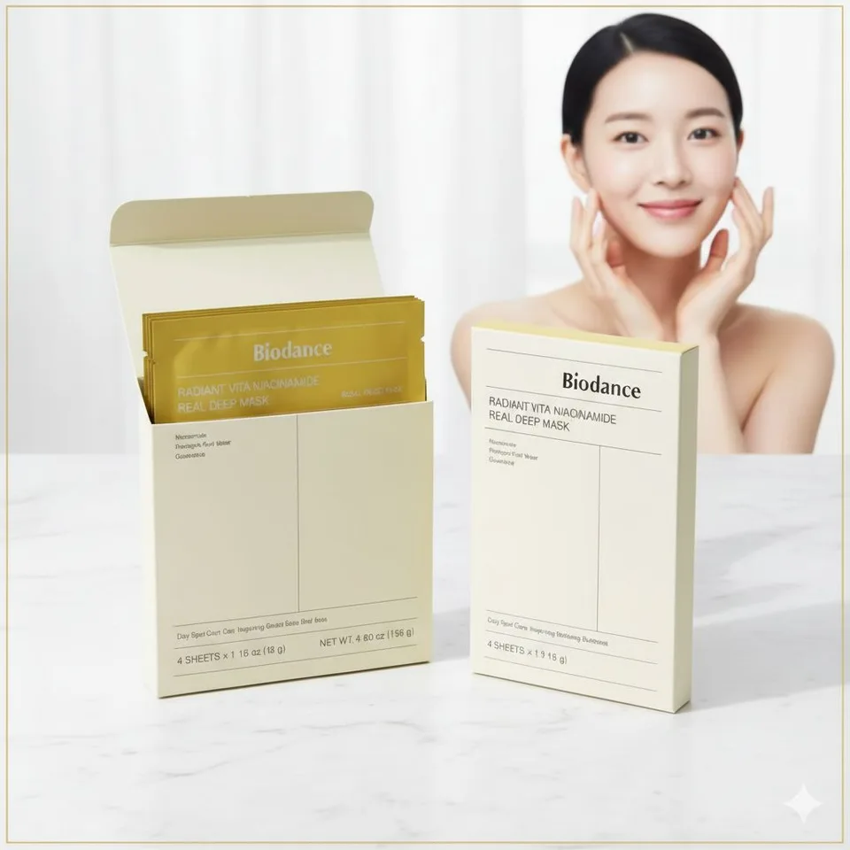 Biodance — Masque Niacinamide Real Deep Radiant Vita · 4 masques